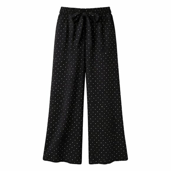 Torrid Pants - NWT TORRID Black Dot Weave Wide Leg Belted Pants Size 16